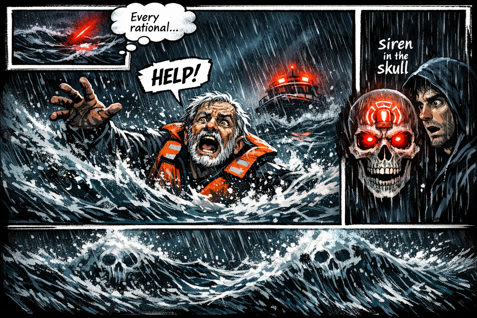 A person in the water